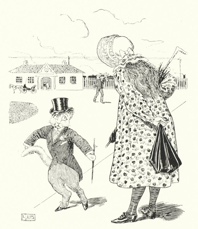 Fisse-kat, fisse-kat, hvor har du været? (gravering) af Leonard Leslie Brooke