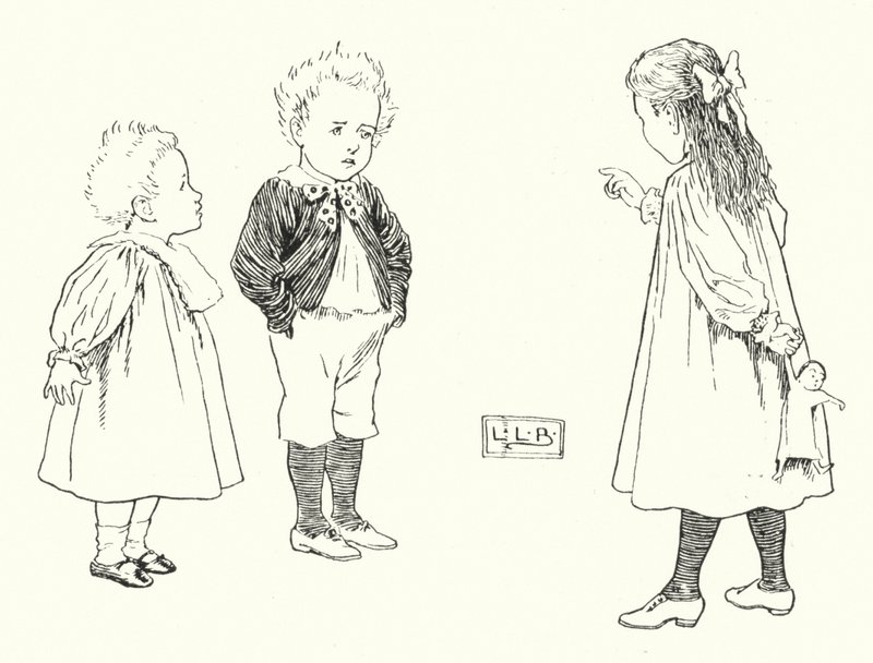Hvad er små drenge lavet af, lavet af; hvad er små drenge lavet af (gravering) af Leonard Leslie Brooke