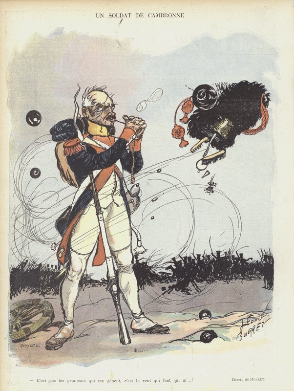 En soldat fra Cambronne. Illustration til Le Rire af Leonce Burret