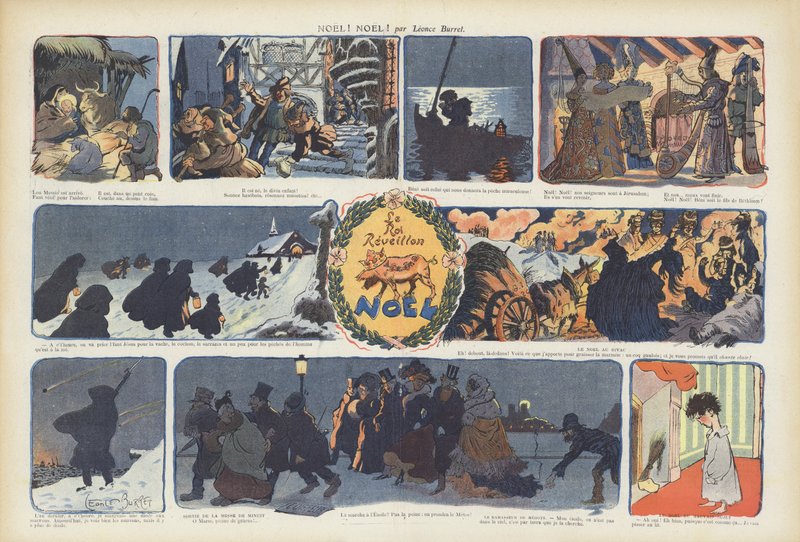 Jul! Jul! Illustration til Le Rire af Leonce Burret