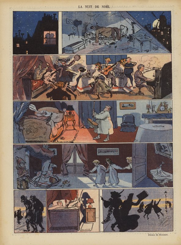 Juleaften. Illustration til Le Rire af Leonce Burret