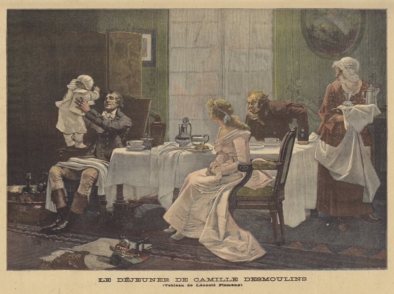 Camille Desmoulins frokost af Leopold Flameng