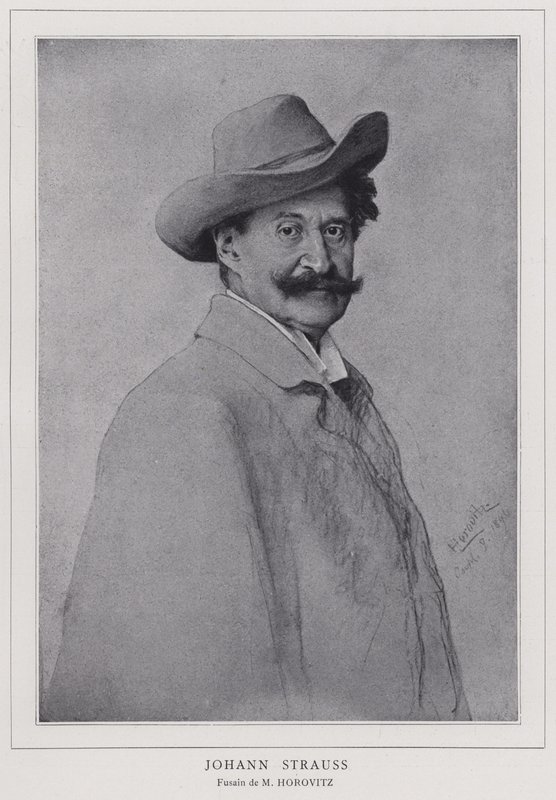 Johann Strauss den Yngre, østrigsk komponist af Leopold Horovitz