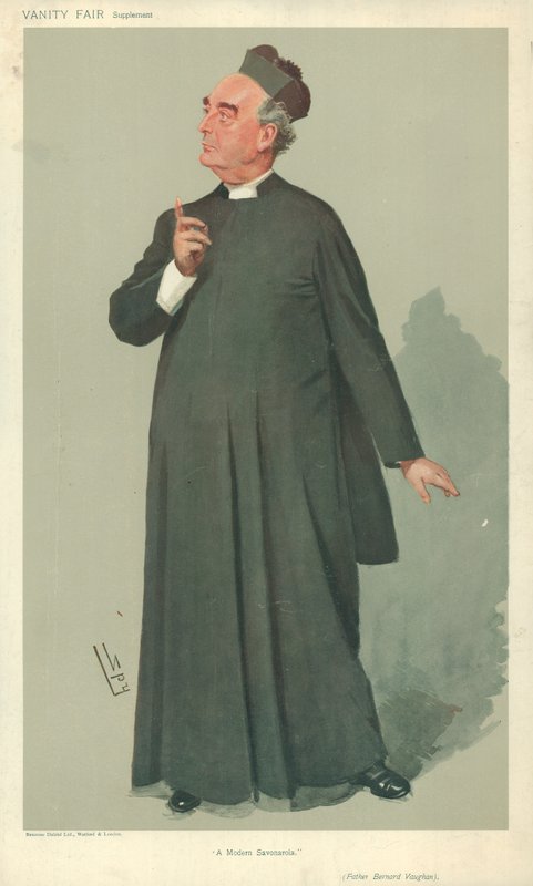 Fader Bernard Vaughan, A modern Savonarola, 30. januar 1907, Vanity Fair tegneserie af Leslie Matthew Ward