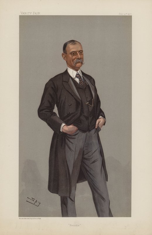Frederick Treves, Freddie, 19. juli 1900, Vanity Fair tegnefilm (chromolitho) af Leslie Matthew Ward