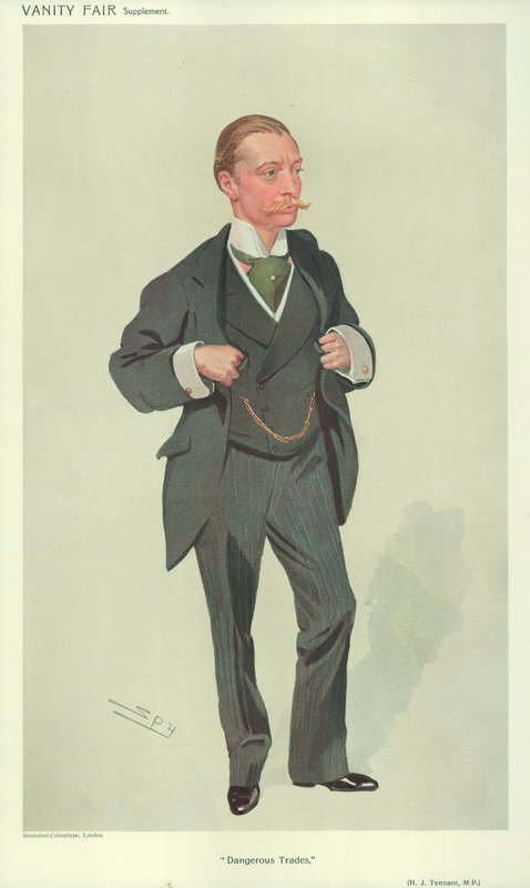 Harold J Tennant, MP, Dangerous Trades, 23. december 1909, Vanity Fair tegneserie af Leslie Matthew Ward