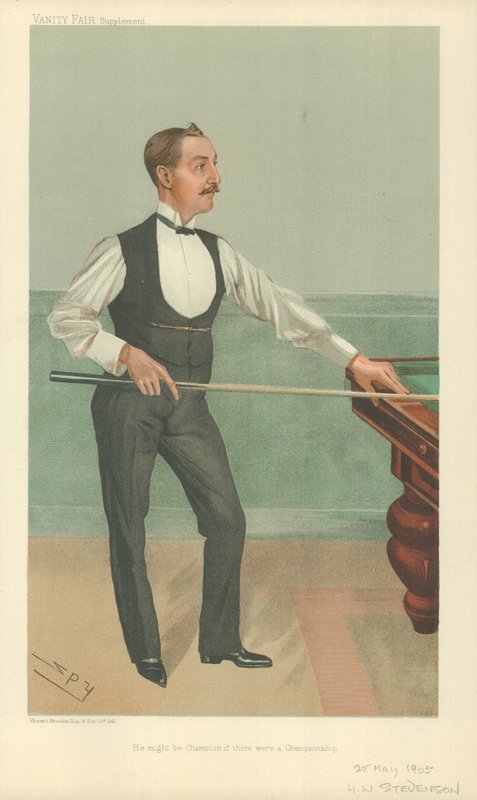 Harry W Stevenson, Han kunne være mester, hvis der var et mesterskab, 25. maj 1905, Vanity Fair tegnefilm af Leslie Matthew Ward