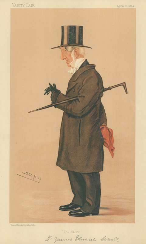 James E Warden Sewell fra New College Oxford, The Shirt, 5. april 1894, Vanity Fair-tegneserie af Leslie Matthew Ward