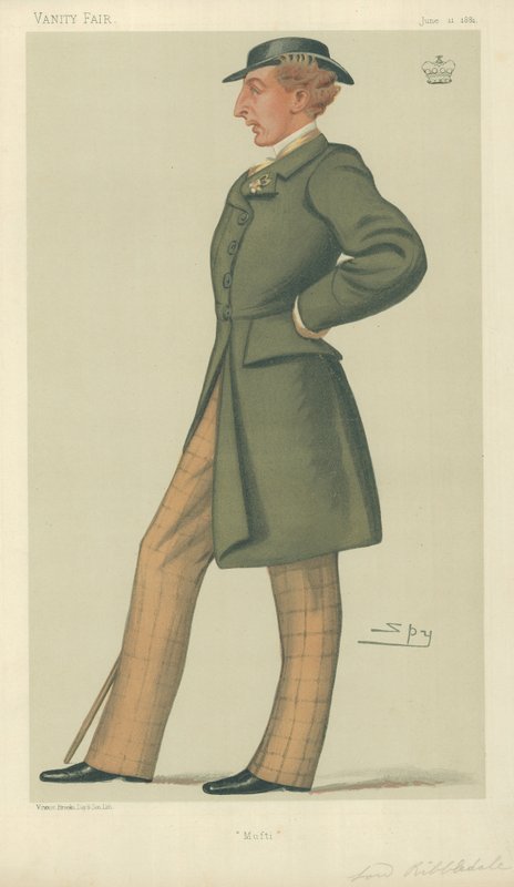 Lord Ribblesdale, Mufti, 11. juni 1881, Vanity Fair tegneserie af Leslie Matthew Ward