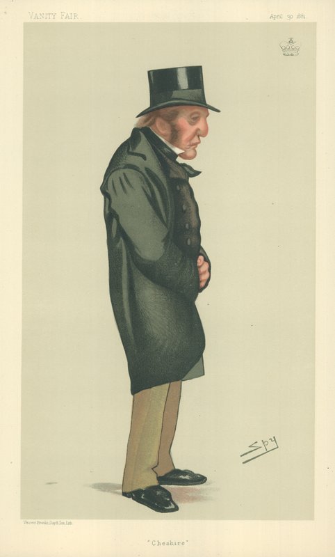 Lord Tollemache, Cheshire, 30. april 1881, tegneserie af Vanity Fair af Leslie Matthew Ward