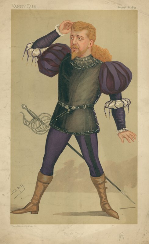 M Jean de Reszke, polsk tenor, 8. august 1891, Vanity Fair tegneserie af Leslie Matthew Ward