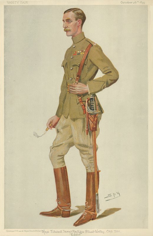 Major Edward James Montagu Stuart-Wortley, Eddie, 26. oktober 1899, Vanity Fair tegnefilm af Leslie Matthew Ward