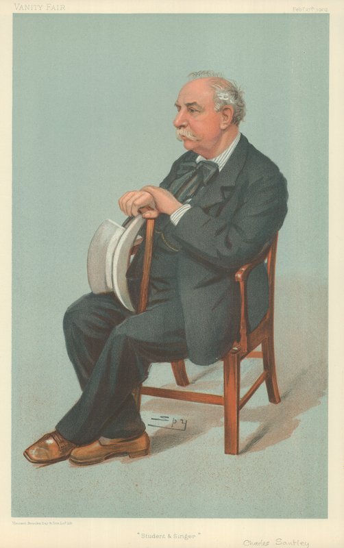 Mr. Charles Santley, Student og sanger, 27. februar 1902, Vanity Fair tegneserie af Leslie Matthew Ward