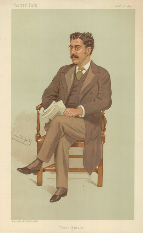 Mr Clement King Shorter, Three Editors, 10. december 1894, Vanity Fair tegneserie af Leslie Matthew Ward