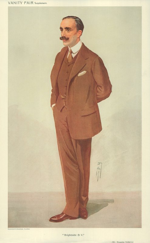 Douglas Vickers, Brightside DV, 30. december 1909, Vanity Fair-tegneserie af Leslie Matthew Ward
