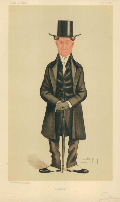 Mr E Sturge, A quaker, 20. november 1886, Vanity Fair tegneserie af Leslie Matthew Ward