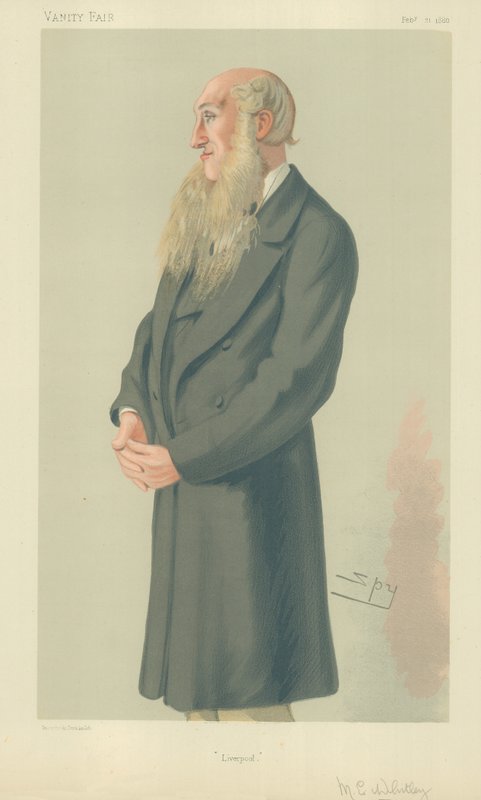 Mr E Whitley, Liverpool, 21. februar 1880, tegneserie af Vanity Fair af Leslie Matthew Ward