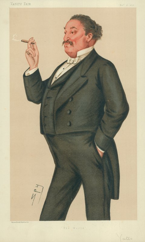 Edmund Hodgson Yates, The World, 16. november 1878, Vanity Fair-tegneserie af Leslie Matthew Ward