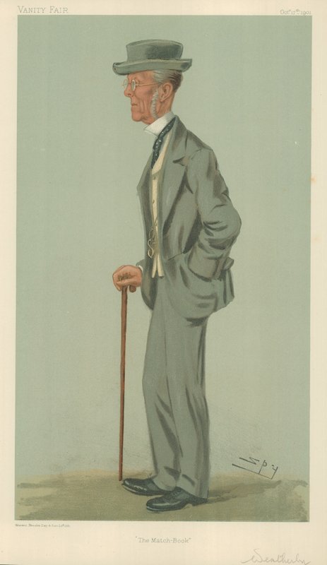 Mr Edward Weatherby, The match-book, 17. oktober 1901, Vanity Fair tegneserie af Leslie Matthew Ward