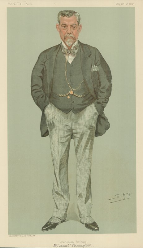 Mr James Thompson, Caledonian Railway, 15. august 1895, Vanity Fair tegneserie af Leslie Matthew Ward