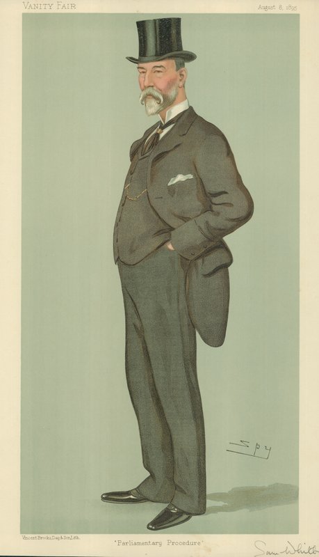 Samuel Whitbread, Parlamentarisk procedure, 8. august 1895, Vanity Fair tegneserie af Leslie Matthew Ward