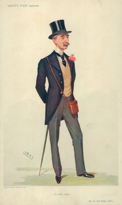 Mr. W Hall Walker MP, En heldig ejer, 21. juni 1906, Vanity Fair tegneserie af Leslie Matthew Ward