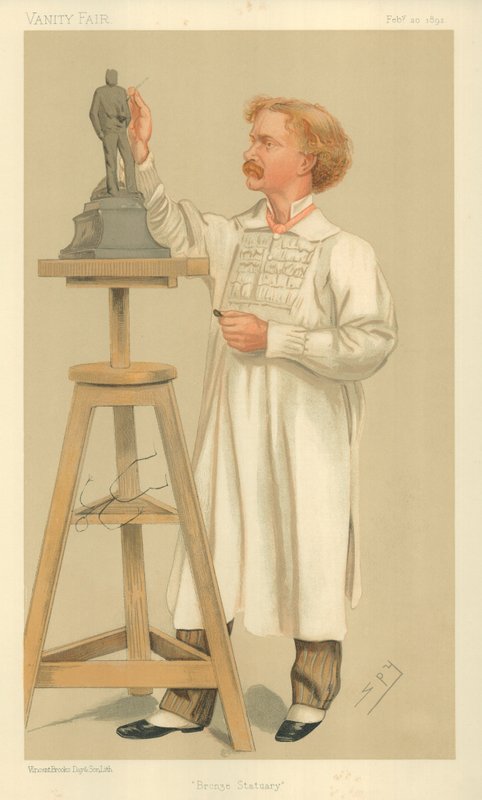 Mr William Hamo Thornycroft, Bronzestatuary, 20. februar 1892, Vanity Fair tegneserie af Leslie Matthew Ward