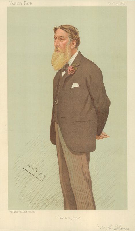 Mr William Luson Thomas, The Graphics, 13. december 1894, Vanity Fair tegneserie af Leslie Matthew Ward