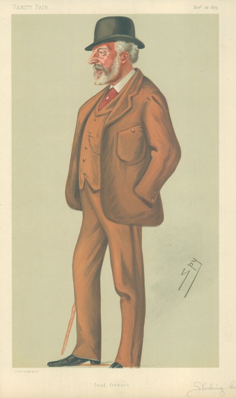 Mr William Stuart Stirling-Crawfurd, Gang frem, 22. november 1879, Vanity Fair tegneserie af Leslie Matthew Ward