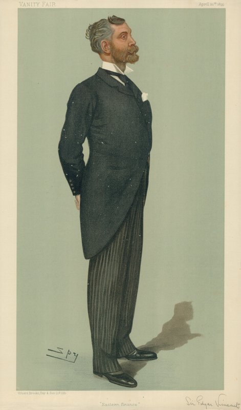 Sir Edgar Vincent, Eastern Finance, 20. april 1899, Vanity Fair tegneserie af Leslie Matthew Ward