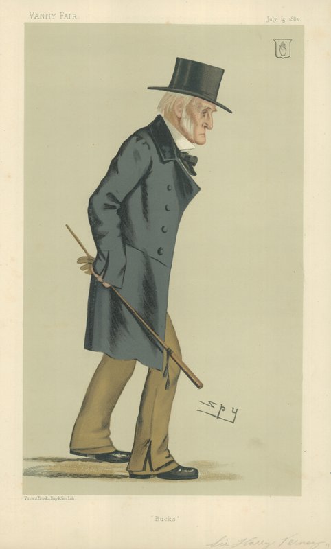 Sir Harry Verney, Bucks, 15. juli 1882, Vanity Fair tegnefilm af Leslie Matthew Ward