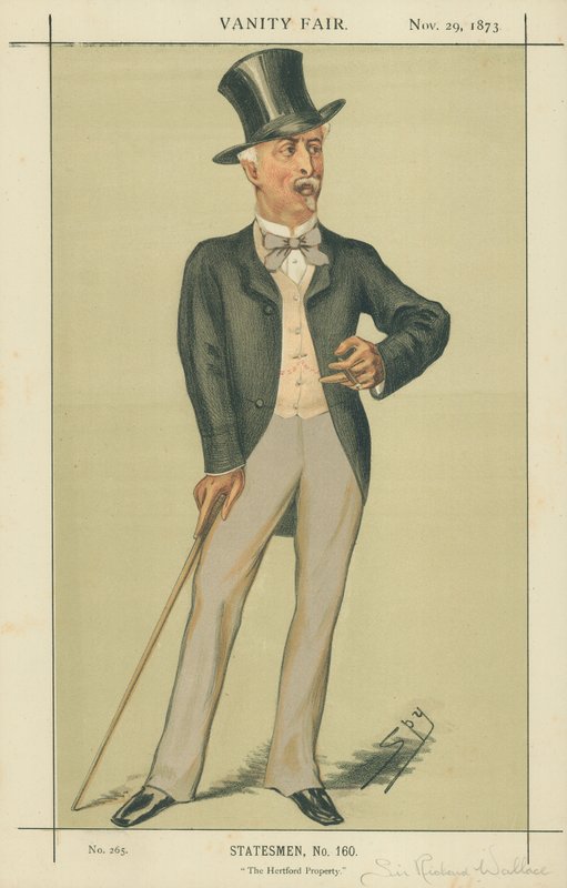 Sir Richard Wallace, The Hertford Property, 29. november 1873, Vanity Fair-tegneserie af Leslie Matthew Ward