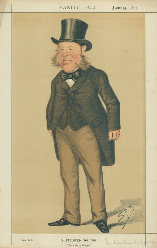 Sir Watkin Williams-Wynn, The King of Wales, 14. juni 1873, Vanity Fair-tegneserie af Leslie Matthew Ward