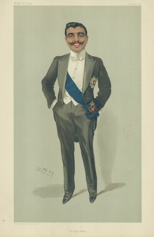Aga Khan, 10. november 1904, Vanity Fair-tegneserie af Leslie Matthew Ward