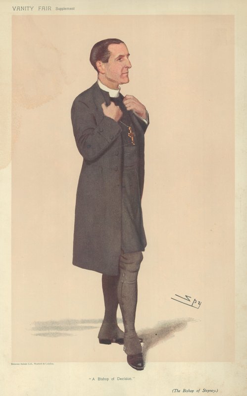 The Bishop of Stepney, A Bishop of Decision, 19. april 1906, Vanity Fair tegneserie af Leslie Matthew Ward