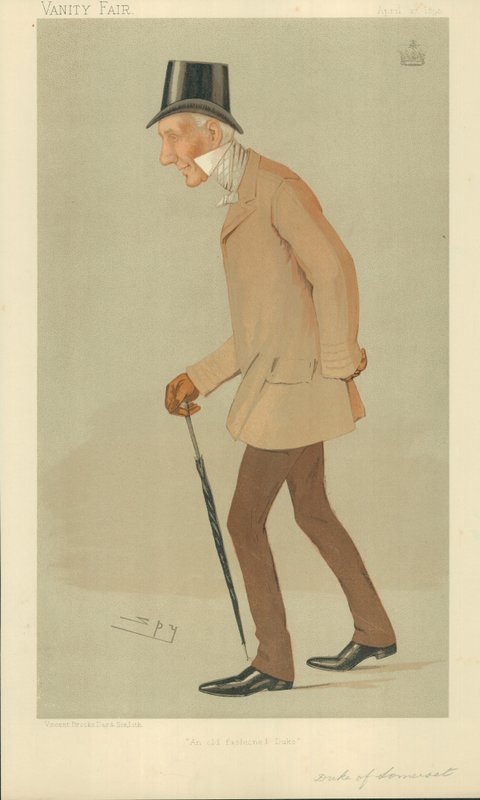 Hertugen af Somerset, En gammeldags hertug, 27. april 1893, Vanity Fair-tegneserie af Leslie Matthew Ward