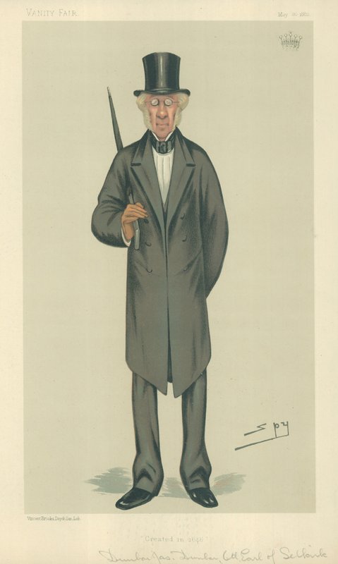 The Earl of Selkirk, oprettet i 1646, 20. maj 1882, Vanity Fair tegneserie af Leslie Matthew Ward