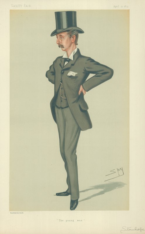 The Hon Edward Stanhope MP, Den unge mand, 12. april 1879, Vanity Fair tegneserie af Leslie Matthew Ward