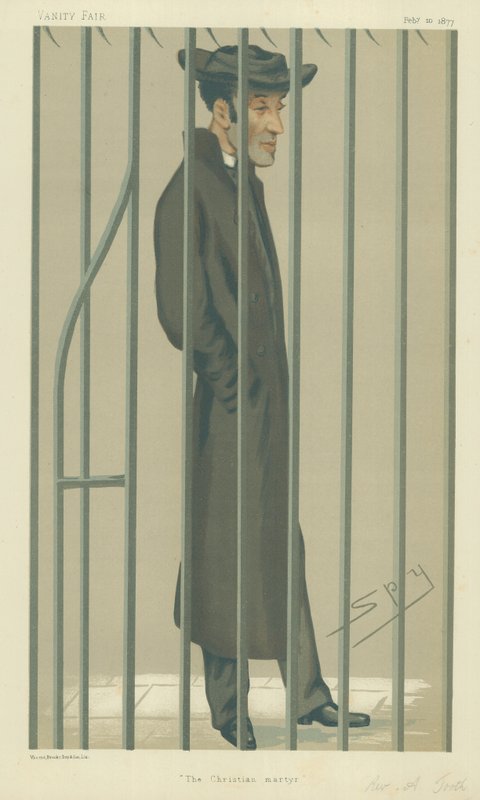 The Reverend Arthur Tooth, The Christian Martyr, 10. februar 1877, Vanity Fair tegneserie af Leslie Matthew Ward