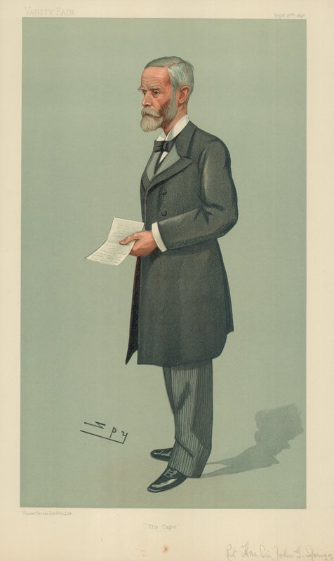The Right Hon Sir John Gordon Sprigg, The Cape, 16. september 1897, Vanity Fair tegneserie af Leslie Matthew Ward