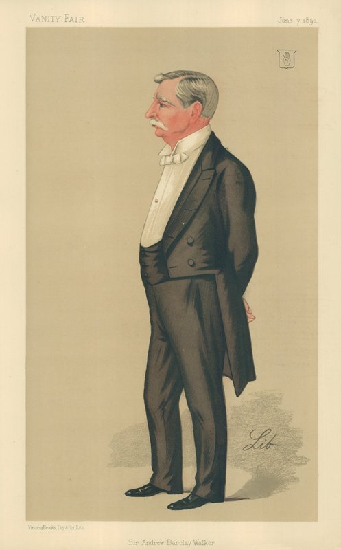 Sir Andrew Barclay Walker, 7. juni 1890, tegnefilm Vanity Fair af Liborio Prosperi