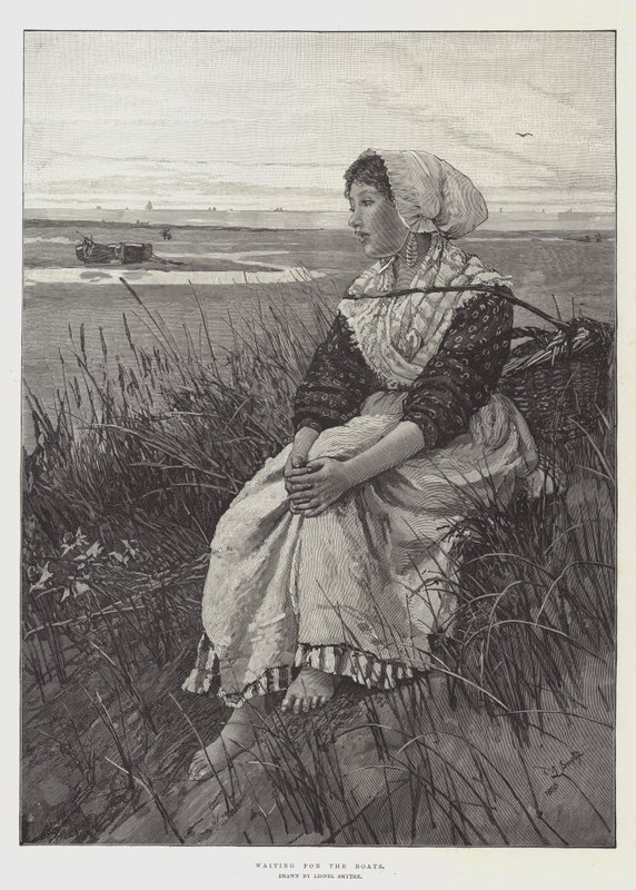 Venter på bådene af Lionel Percy Smythe