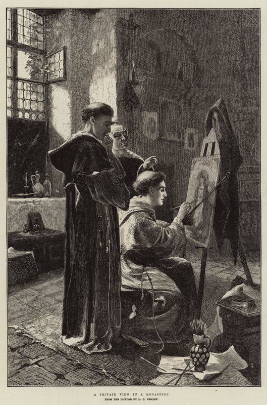 En privat udsigt i et kloster af Lionel Charles Henley