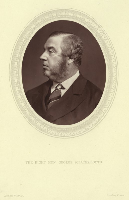 Portræt af George Sclater-Booth, baron Basing af Lock and Whitfield