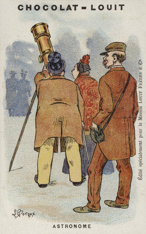 Astronom (chromolitho) af Louis Borgex