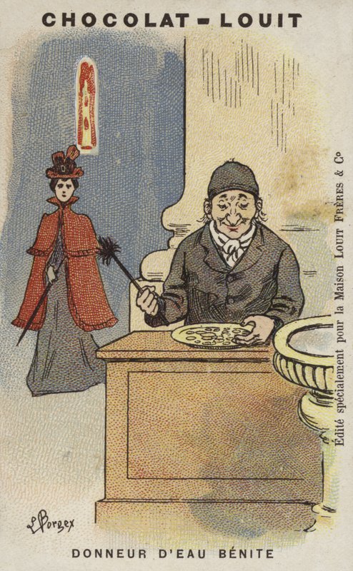 Benitvanddonor (chromolitho) af Louis Borgex