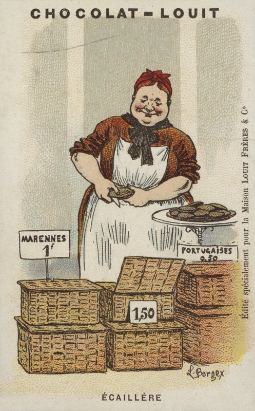 Ecaillere (chromolitho) af Louis Borgex