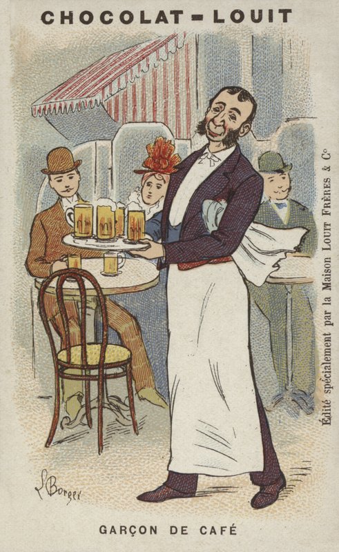 Garcon de Cafe (chromolitho) af Louis Borgex