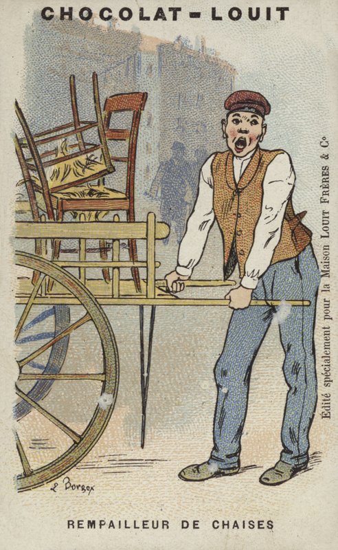 Stolebetræk (chromolitho) af Louis Borgex