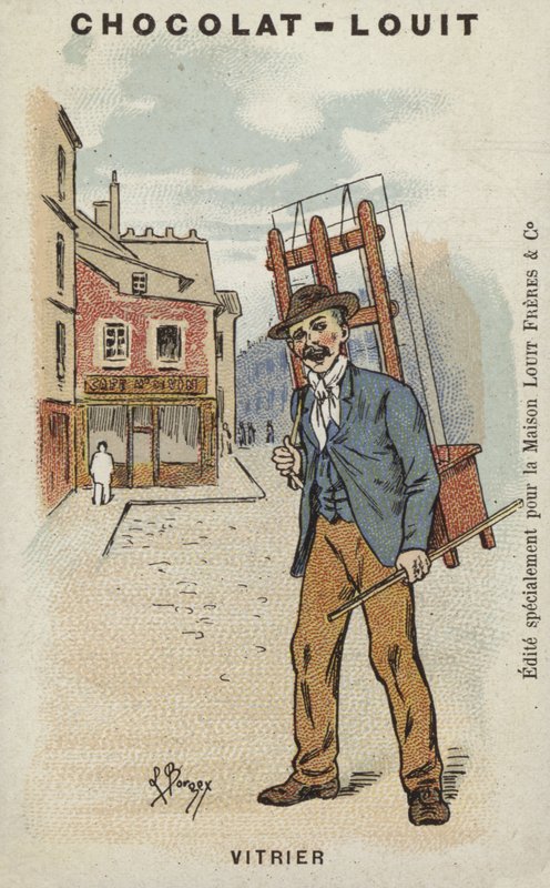 Glarmester (chromolitho) af Louis Borgex